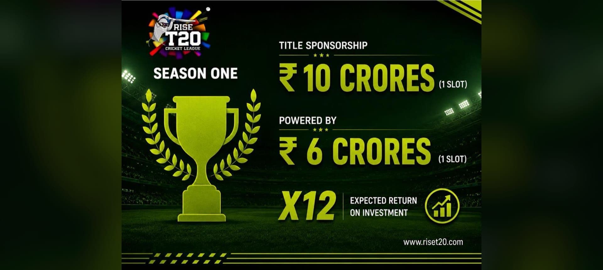 Season One sponsorship tiers — Title and Powered-By slots open