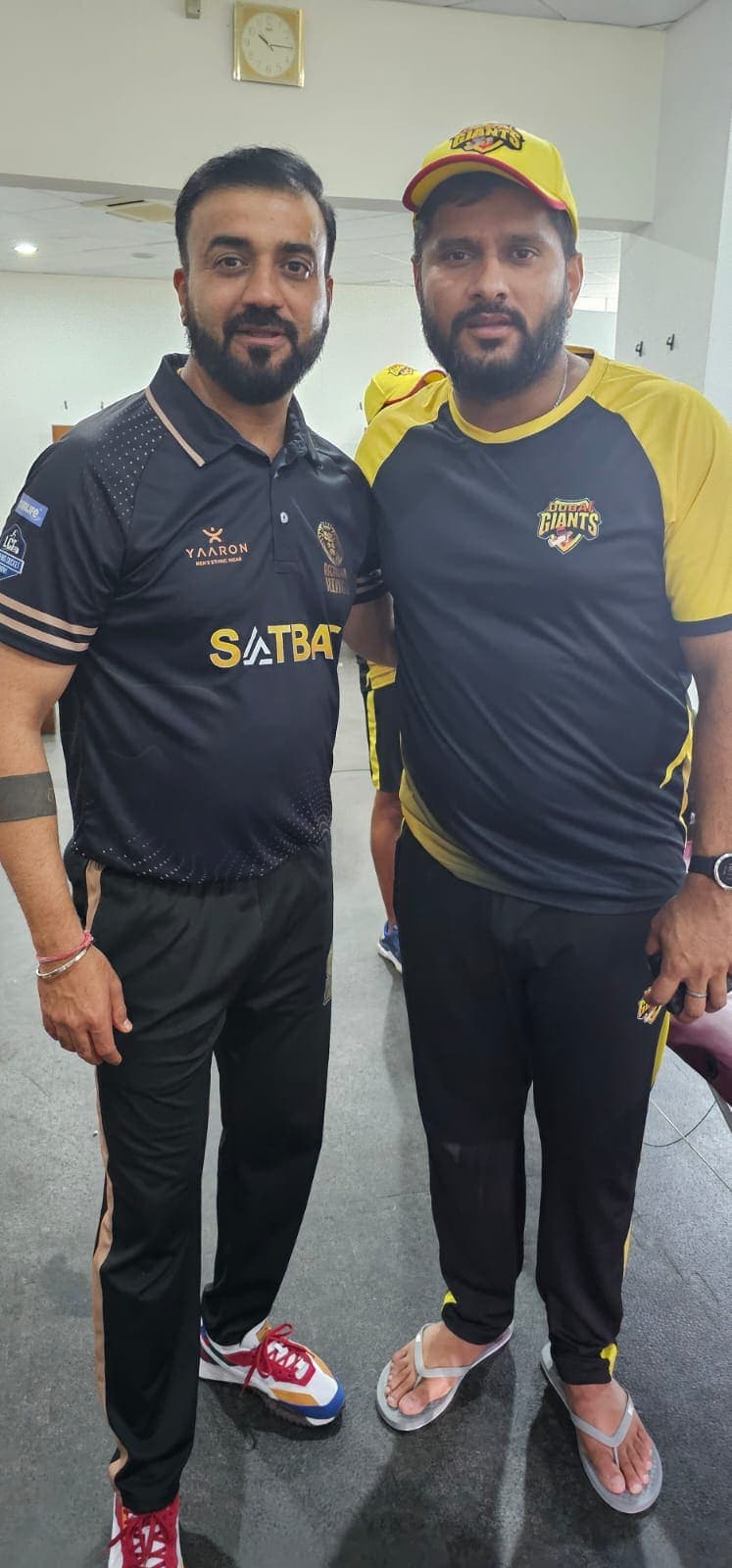Founders in the Dubai Giants dressing room.